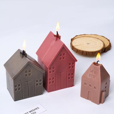 3D House Silicone Candle Mold DIY Handmade Window Houses Aroma Soap Molds Plaster Resin Casting Mould Home Decor Craft Gifts