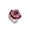 New Enamel Three-dimensional Rose Elastic Ring Women's Fashion Versatile Irregular Petal Ring
