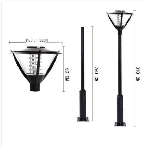 Rust-Proof 3m Courtyard Light Pole: Modern Landscape Street Light for Parks, Villas, Communities, and Households.