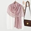 New Silver silver Craft Bright Silk Scarf High-end Women's Polyester Sun Protection Soft Shawl Headscarf