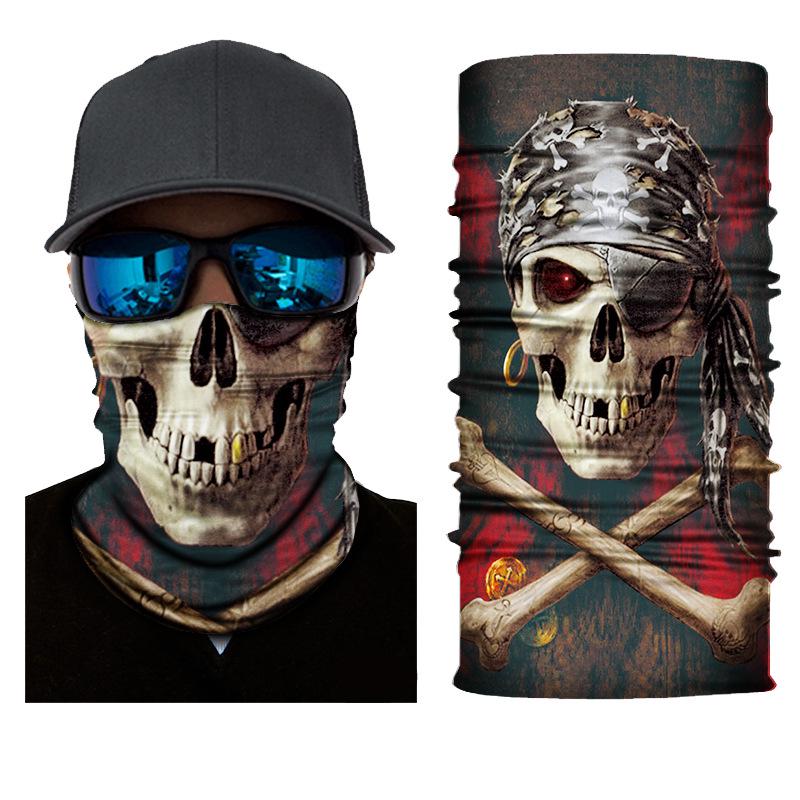 Xunhui Skull Sports Neck Warmer: Seamless Outdoor Cycling Face Mask & Sun Protection Headscarf