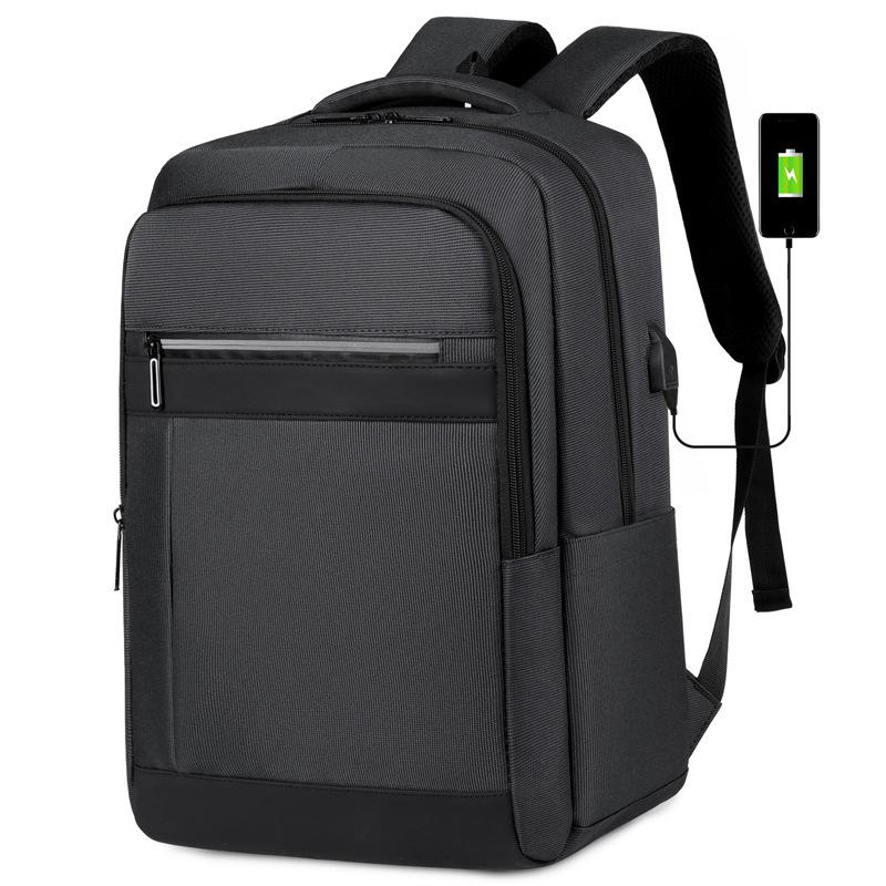 New Unisex Solid Color Waterproof and Breathable Business Fashion Casual All-match Daily Saving Backpack