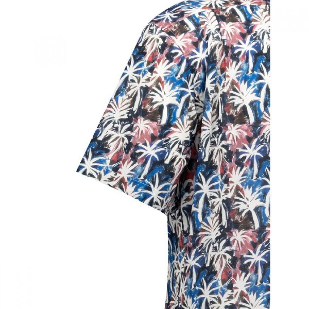 S.t. Dupont Hawaiian Print Regular Fit Short Sleeve Shirt Se4mm11hs118sbu