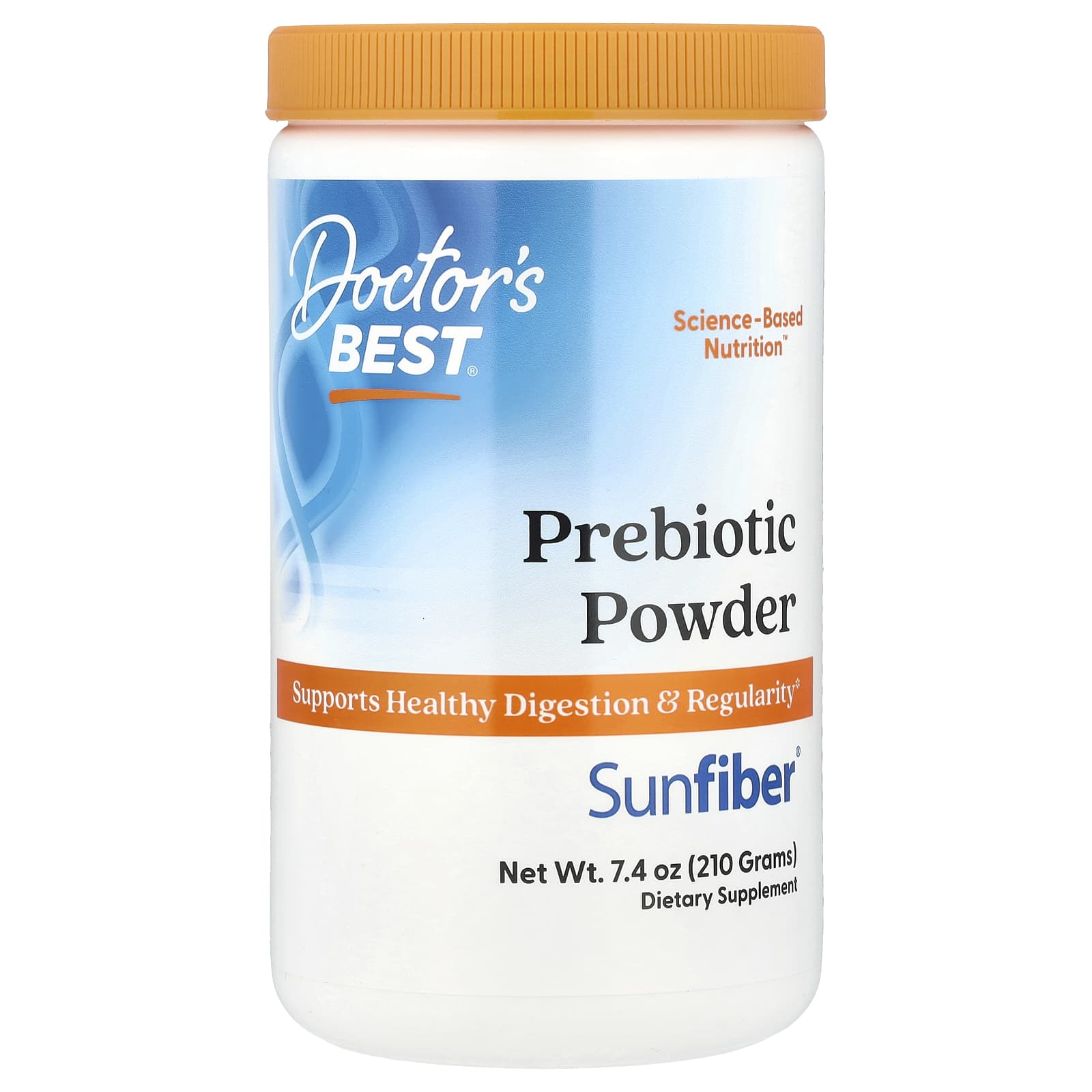 

Doctor s Best, Пребіотичний порошок, Sunfiber®, Без смаку, 7,4 унції (210 г)
