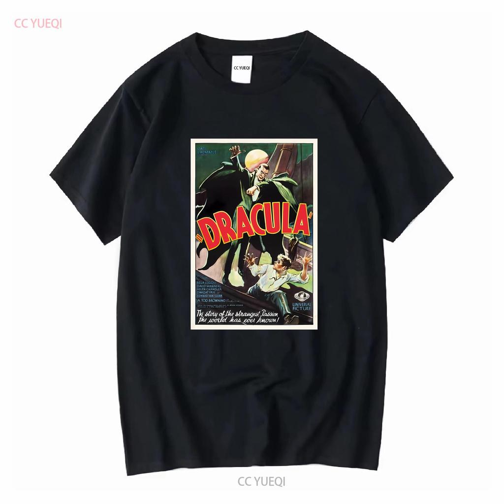 Retro Movie Poster Inspired by Dracula Direct To Garment T Shirt long or short sleeves vintage Washed Casual Stylish