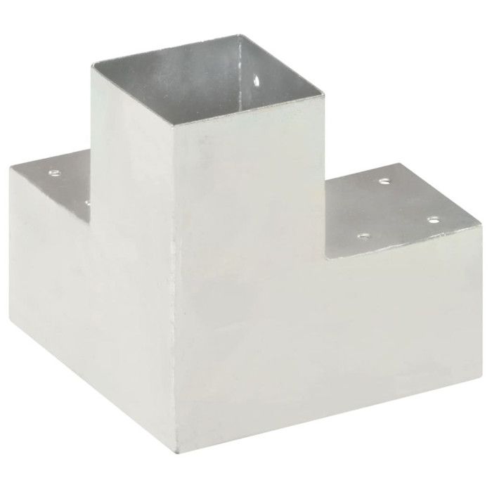 VidaXL Connecteurs de poteau 4 pcs Forme en Y Métal galvanisé 91x91 mm