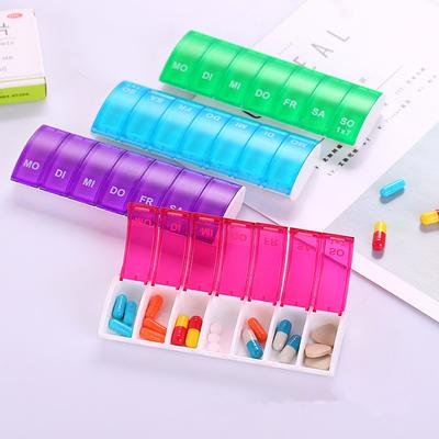 1PC Portable 7 Days Weekly Tablet Pill Medicine Box Holder Storage Organizer Container Case Pill Box Splitters