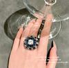 Sri Lanka Sapphire Bow Brooch Vintage Plated 18K Gold, Royal Blue Cornflower Zircon Ring