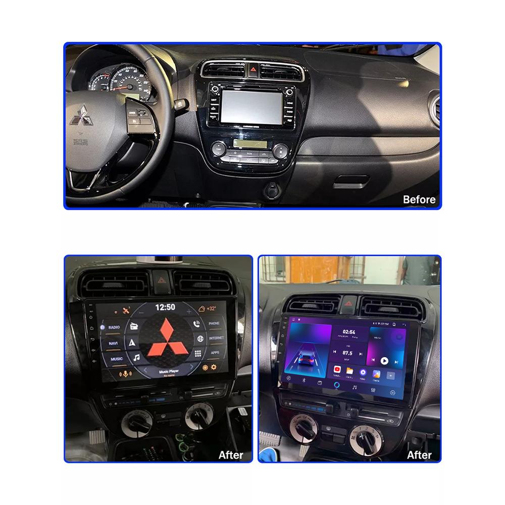 Android Carplay Car Radio For Mitsubishi Mirage Attrage 2012-2018 Multimedia Player Head Unit Stereo GPS Navigation BT WIFI 4+64GB