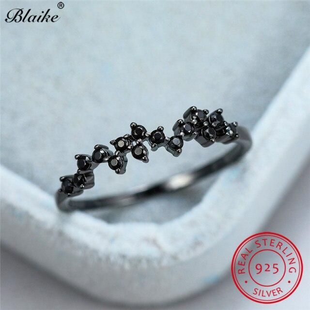  Color Women Rings Yellow Gold Tone Minimalist Thin Rings Blue Cubic Zircon Bridal Party Event Wedding Occasion Bands Stacking