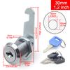 10 Sets 16/20/25/30mm Security Lock Public/Private keyMetal Cylinder Cabinet Locker Cam Lock With 2 Keys Mailbox Lock Drawer