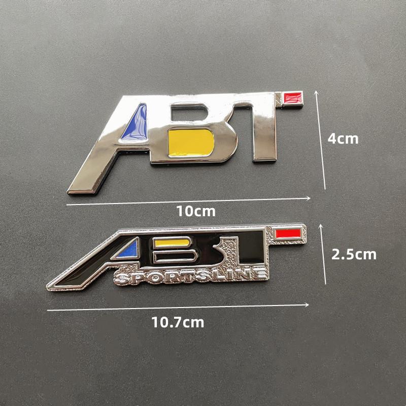 1Pc 3D Metal ABT Front Grill Rear Trunk Fender Emblem Badge Sticker Decals For Q3 Q5 Q7 A3 A4 A5 A6 B6 B8 C6 C5