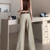 American Style Flare Suit Pants for Women In Spring Design Mid-waist Wide-leg Pants Drooping Versatile Casual Floor Pants