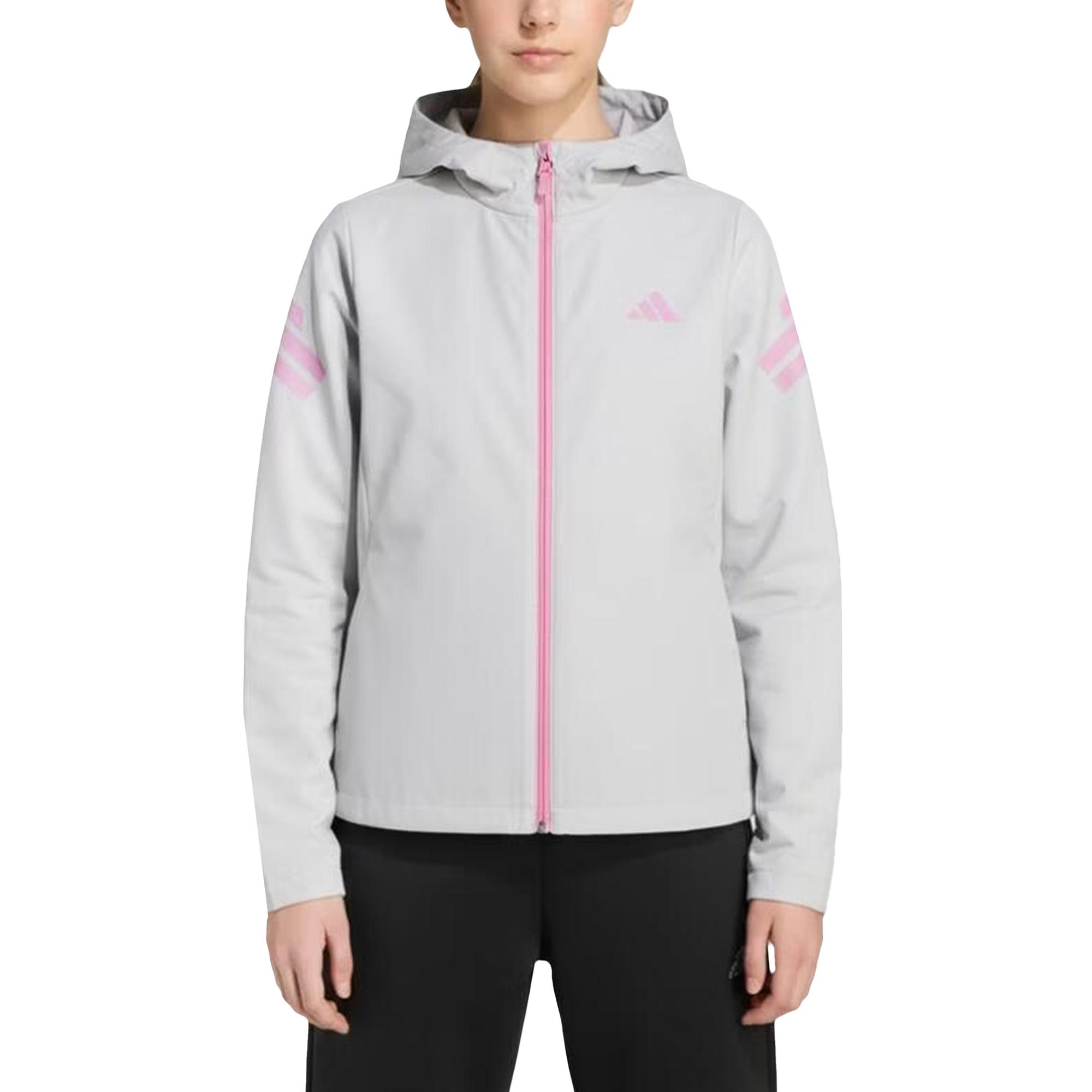 Adidas Jg Pe Jacket Hooded Striped Zip Long Sleeve Kids Kids jackets KG5962