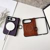 Retro Lychee Leather Texture Ring Holder Magnetic Hinge Protection Phone Case for Apple IPhone Duo 18 Fold Shockproof Cover