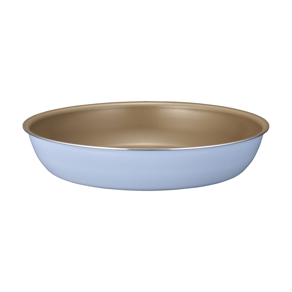 Evercook Fit Frying Pan IH and Gas Smoky by Doshisha 28cm, Compatible, 500-Day Warranty, PFOA-Free, PFOS-Free, Detachable, Blue,