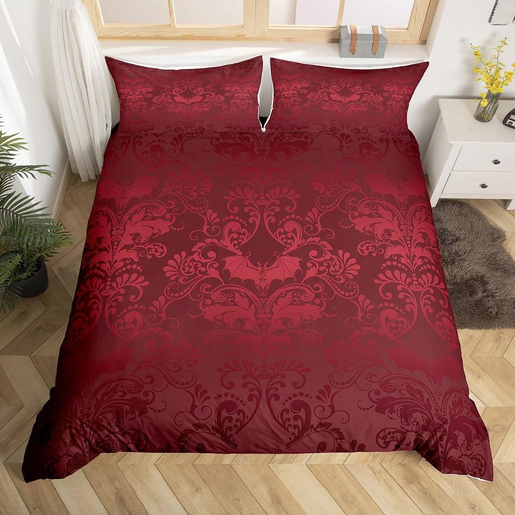 Bedding Set Digital Print Comfortable Duvet Cover for Home Bedroom Decoration, 1 Duvet Cover and 2pillowcase with Zippers