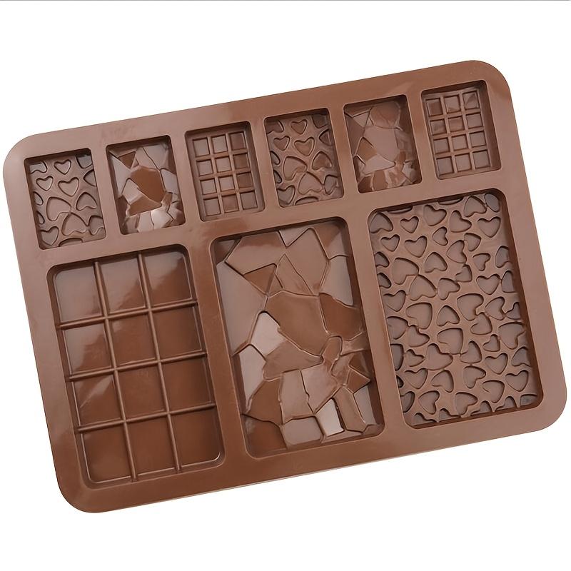 9 Cavity Heart Shape Silicone Chocolate Mold Waffle Mold 3D Grid Shape Fondant Decoration Candy Bar Baking Tools DIY