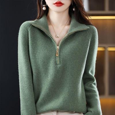 Sweater for Women Autumn Winter Thickened Pullover Solid Color Warm Knitted Stretchy Long Sleeve Oversize Jumper Tops