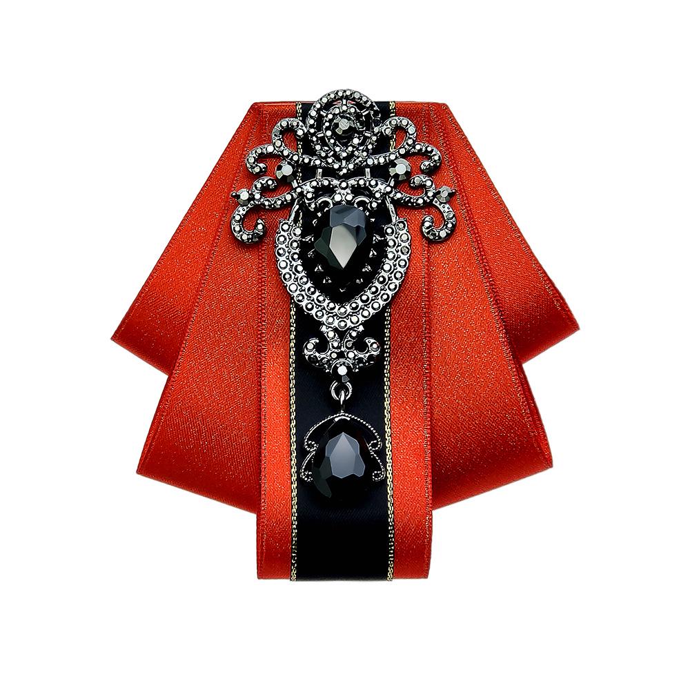 Men's Formal Large Diamond Lapel Pin & Bow Tie Brooch - Wedding & British Style Attire