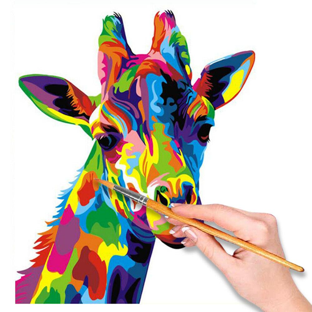 Giraffe Paint by Numbers Kit decorate Adult Colorful Beginner Children