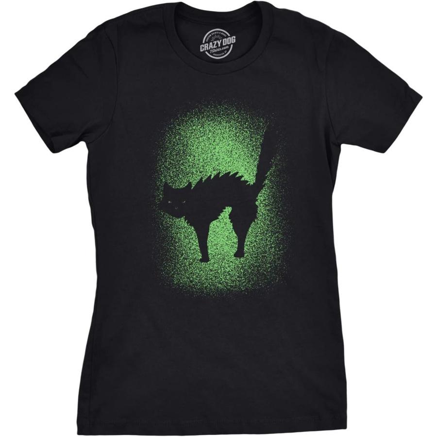 Женская Светящаяся Кошка Светящаяся в Темноте Крутая Хэллоуинская Футболка Смешная Футболка с Котенком XXXXXL разноцветный