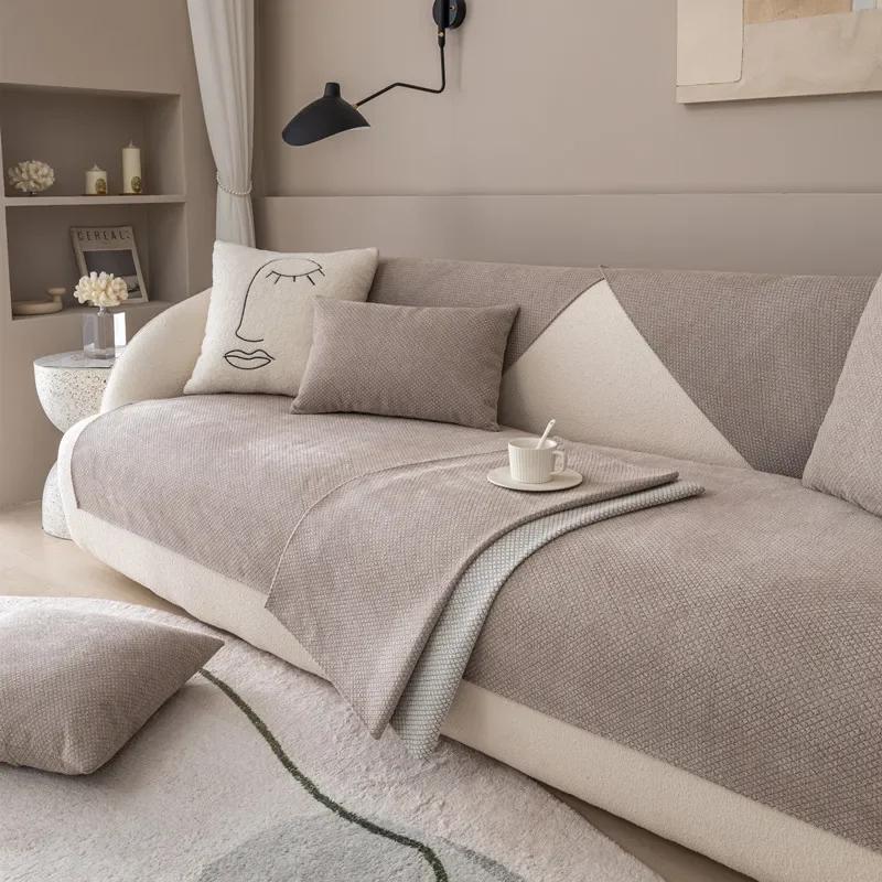 

Коврик для дивана из полиэстеровой ткани, чистая поверхность, чехол для спинки, однотонное сиденье, подушка для дивана в гостиную, полотенце для дивана, украшение для дома 70x70cm 1pcs