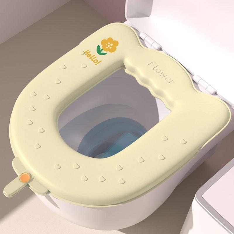 

Toilet seat waterproof thickened washable toilet seat seat, summer leave-in toilet seat with aromatherapy
