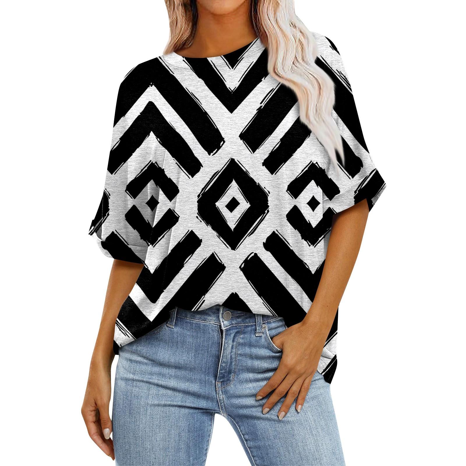 

Летний топ с круглым вырезом и 3D-цветочным принтом, модные повседневные женские футболки с короткими рукавами XS