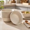 50Pcs Water Resistant Round Bowls Paper Pulp Bowl  for Noodles Soup Rice and Takeaway Meals