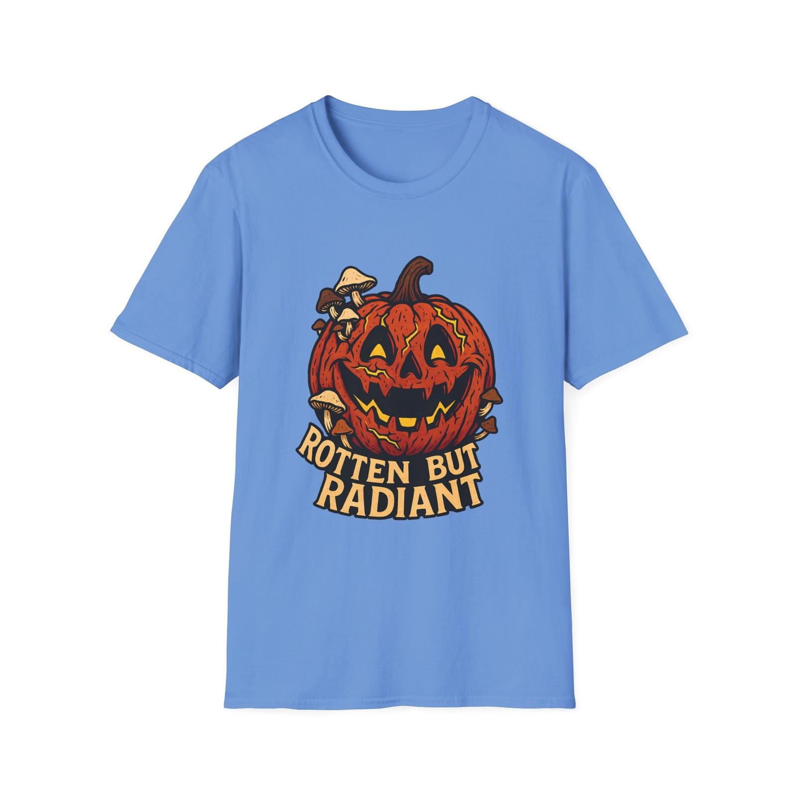 Unisex Softstyle T-Shirt Mens Womens Tees Top Jack-o’-Lantern Halloween Mushrooms Rotten Radiant L