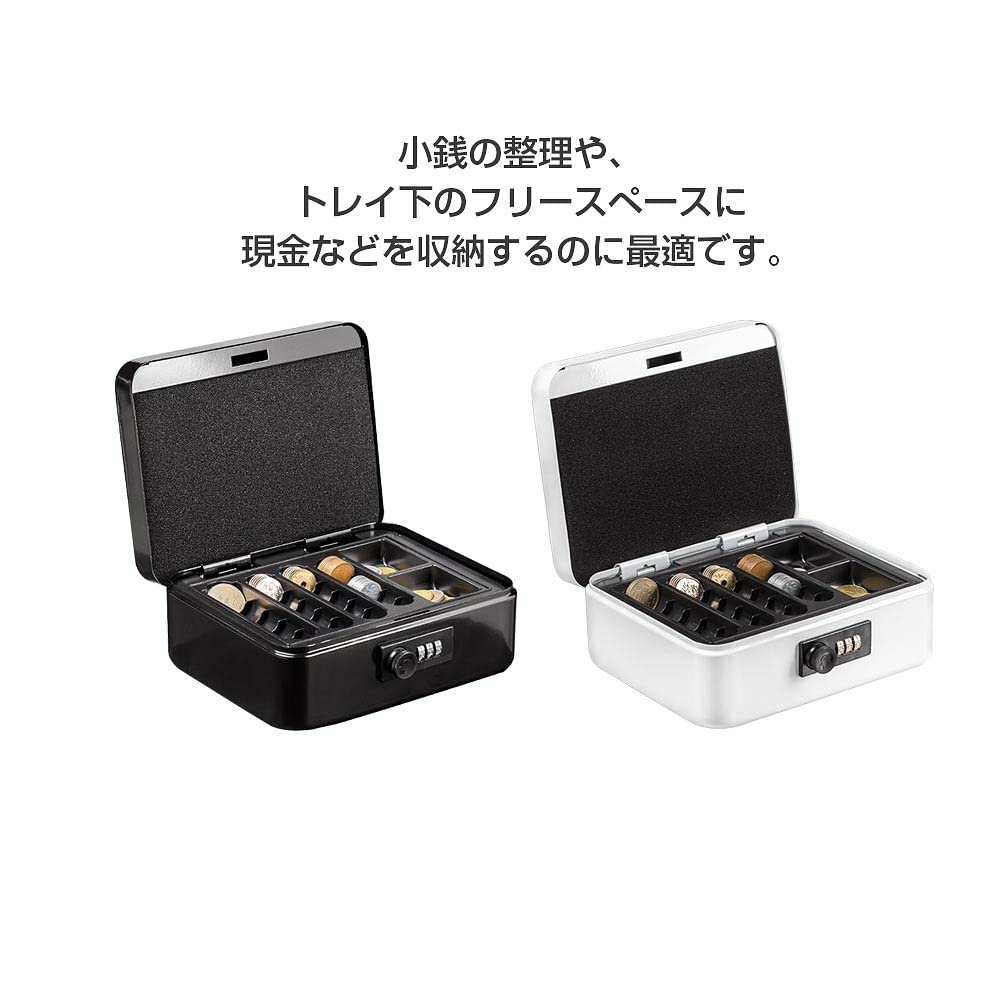 Hachibanya Cashmate Portable Safe with Dial Lock, A6 Size, Accounting/Office Mini Safe, Piggy Bank, Steel, Home Use, Approx. W20 x D15.8 x H8.5cm, M20