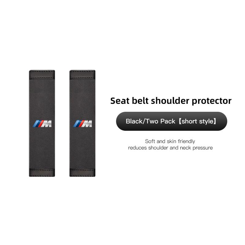 2PCS Car Seat Belt Pad Cover Suede Soft Car Shoulder Pad for BMW M E28 F40 F10 F30 E87 E90 50th F20 E46 E92 E91 E60 E70 E39 E36 Gjbn47