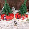 Golden Edged Christmas Tree SkirtDelicate Gold Edged Tree Skirt Embellishment Elegant Christmas Tree Base Cover