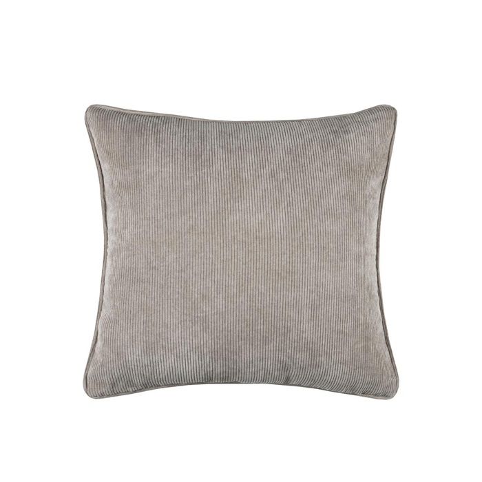 Coussin - Antoine - 45 x 45 cm - Velours côtelé - Beige - Déhoussable
