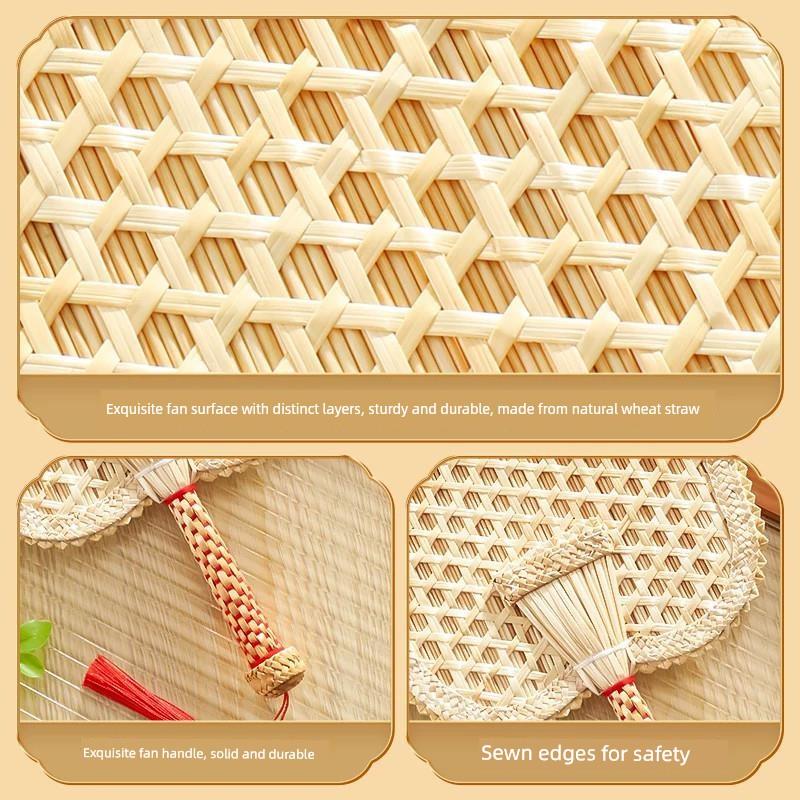 Traditional Summer Household Palm Leaf Fan, Handmade Woven Fan for Children, Babies, and Infants, Durable Banana Leaf Small Fan