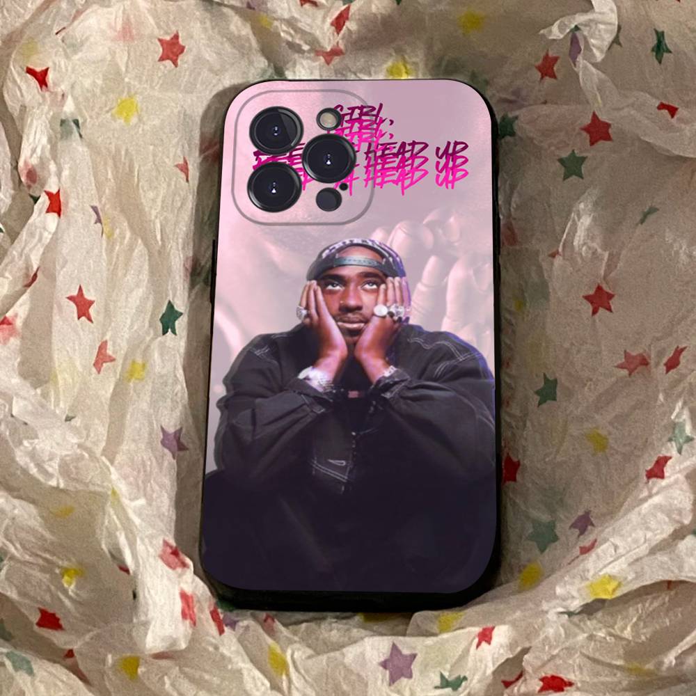 Rapper 2Pac Singer Tupac Square Matte Silicone Case For Iphone17 Air 16 15 14 13 12 11 Pro Max Plus Matte Basic Cover Case
