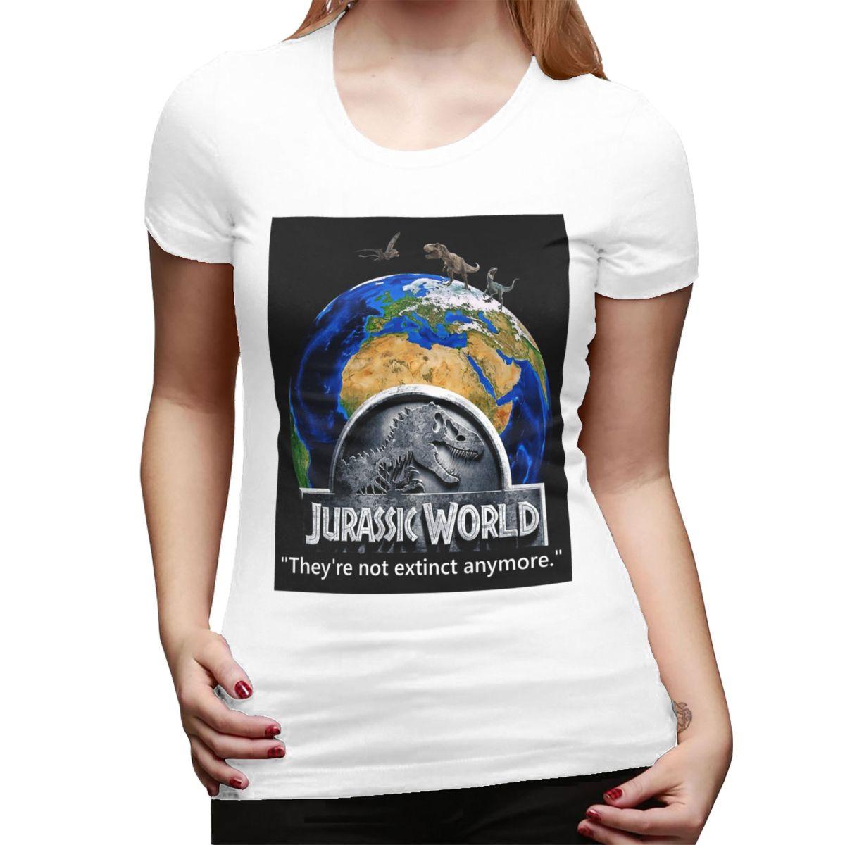

Theyre Not Extinct Anymore Jurassic World TShirt for WOMEN ONeck Streetwear T Shirts WOMENs Short Sleeve Clothes Tops S