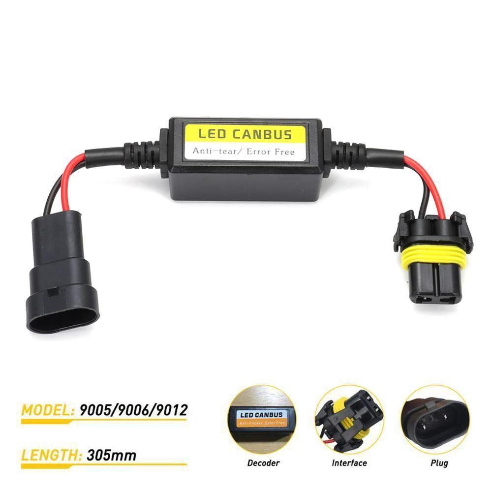 Black h1/h3/h4/h7/h8/h9/h11 Anti-Flicker Resistor Controller Fault Eliminator LED Canbus Decoder Automotive LED Decoder