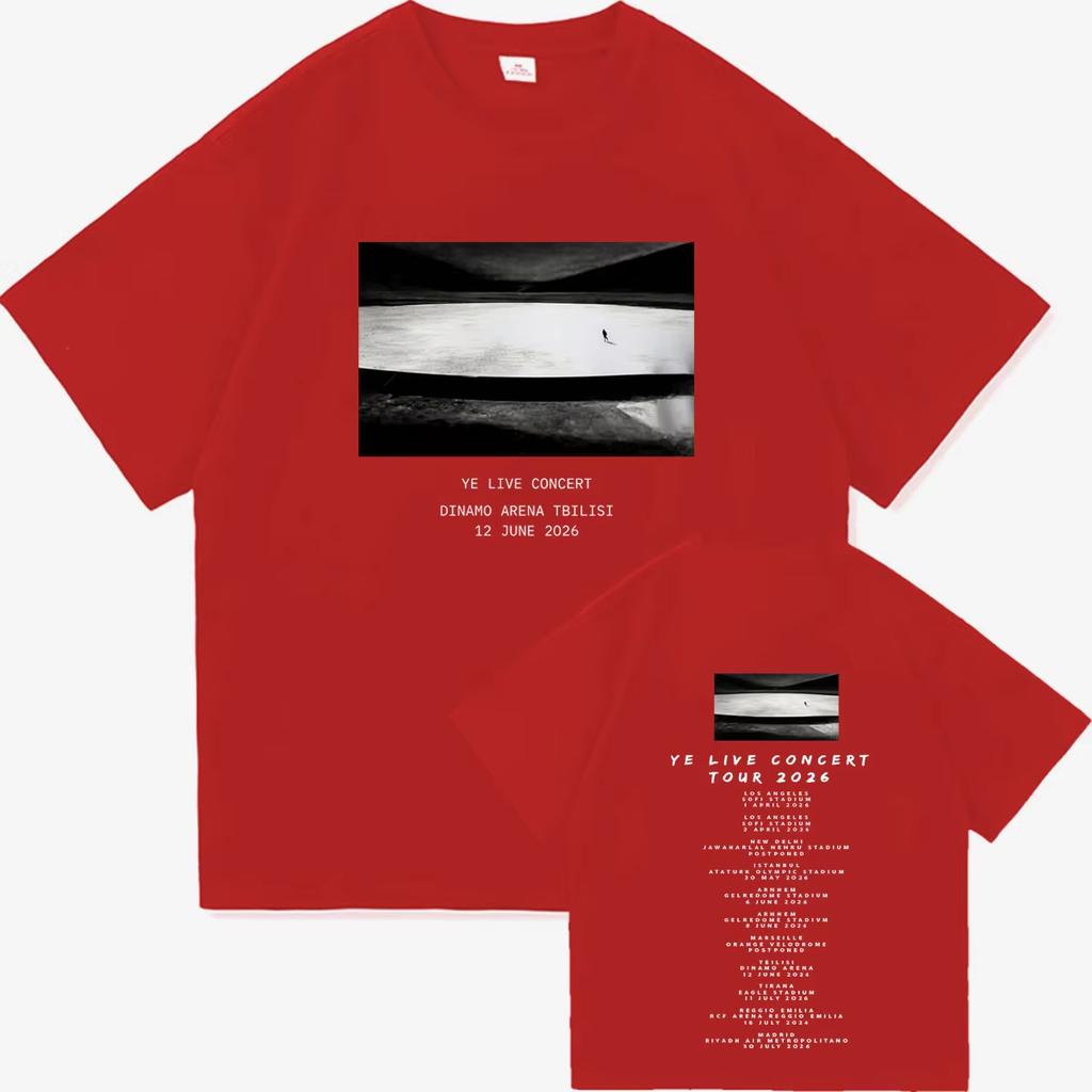 Fashion Y2K Plus Size Short Sleeve Crew Neck Cotton TShirt for Summer 2026 Kanye West Ye Print Comfortable Fan Gift Tshirt