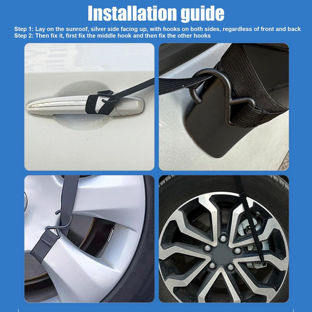 Sunroof Cover Portable UV Protection Umbrella Elastic Bands Sunroof Shade Sun Roof Cover for Truck Vehicle Window Rain Snow