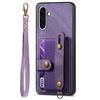 For Samsung Galaxy A36 5G Retro PU Leather Back Cover with Card Holder and Wristband Kickstand