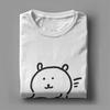 2025 Summer Joke Bear Beach 100 Pure Cotton Printed Tshirt for Men Novelty Casual Tee Shirt Short Sleeve Y2K Fun Tops Casual