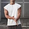 Verão Masculino Algodão Sprort Camiseta Musculação Slim Camisas Regatas Sem Mangas Camisa de Treino de Academia Roupa Esportiva Masculina Camiseta Solta Masculina