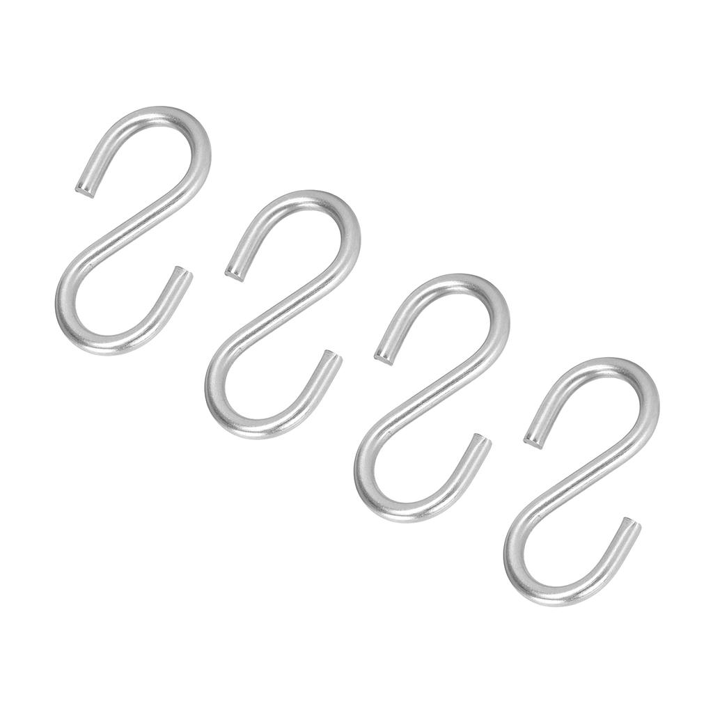 20 stk S-kroker Bærbare 304 Rustfritt Stål Metall Hengende Holder Organizer for Nøkkel Håndkle M3