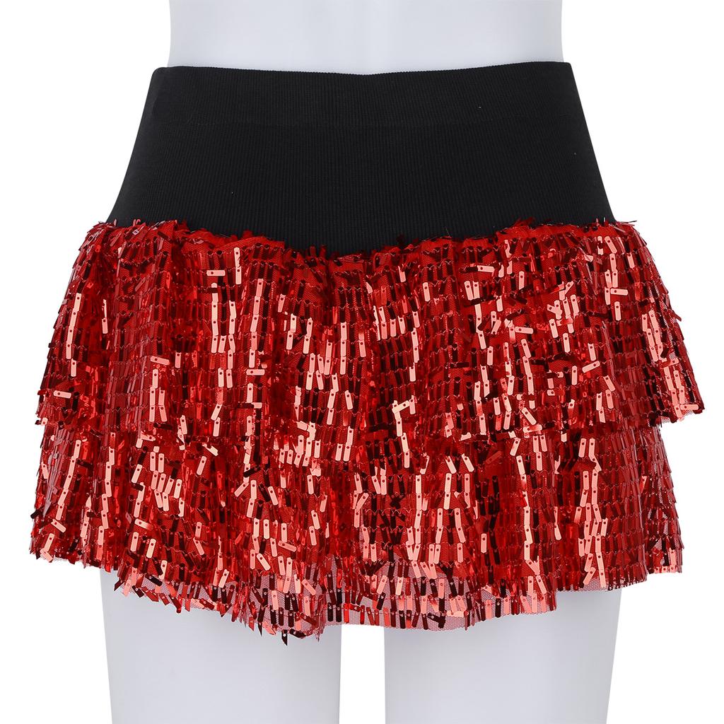 sequin running skirt