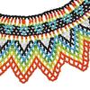 Ethnic Style Multilayer Beaded Choker Multicolor Mesh Bib Collar  Women Jewelry
