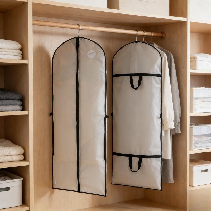 Dustproof Hanging Garment Bags for Suit & Dress, Foldable Wedding Dress Storage Cover