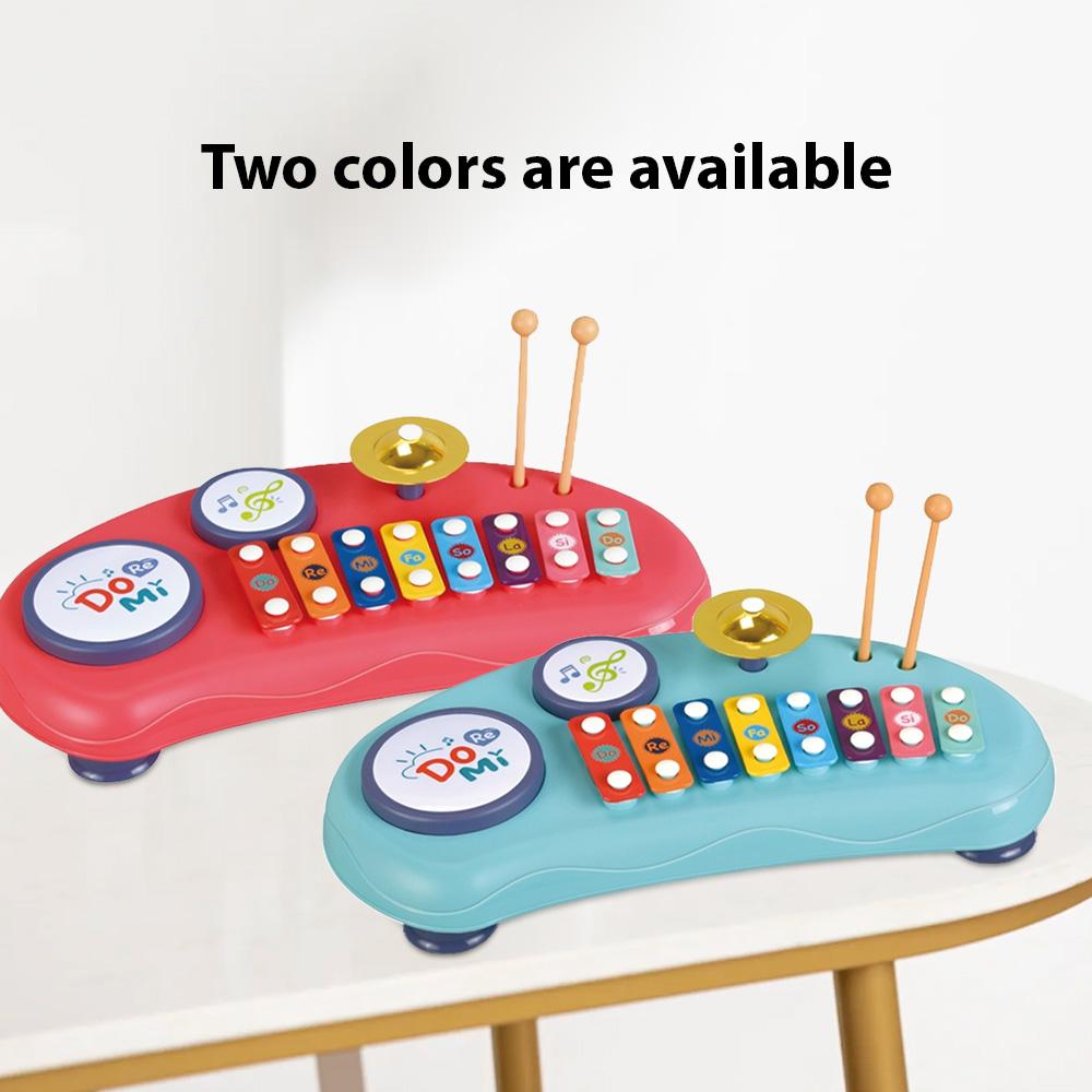 Xylofonová bicí sada 2 v 1 Hudební nástroje Dárky k narozeninám Multifunkční tleskací buben Colorful 8