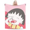 Anime Chibi Maruko Chan Blankets Coral Fleece Plush All Season  Portable Soft Throw Blanket for Sofa Car Bedding Throws